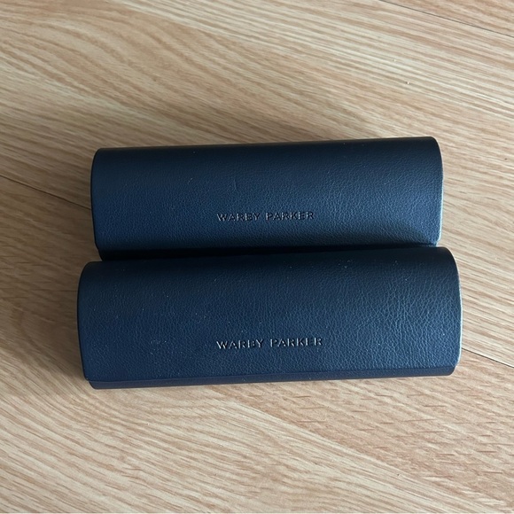 Warby Parker Navy Midnight Blue Hard Case for Glasses Bundle - Picture 1 of 8